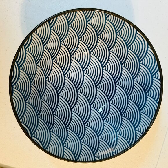 Set Of 4 Porcelain Bowls Blue & White Rice Bowls Tea Bowls Ramen Soup Bowls - Picture 10 of 12